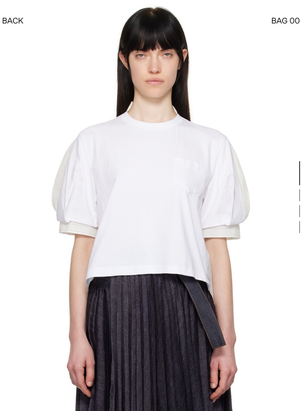 Sacai Spun Organza x Cotton Jersey T-Shirt
